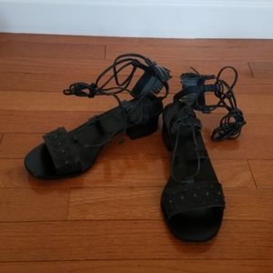 Women's Topshop black leather sandals